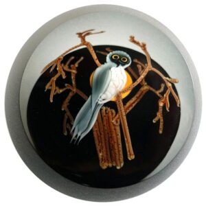 Farfalla Paperweight Buzzini Chris Correia Eule mit Mond CO CB 201