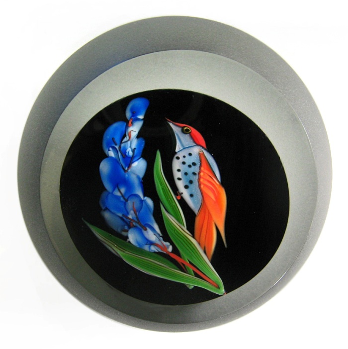 Farfalla Paperweight Buzzini Chris Correia Tropical Bird CO CB 086 3