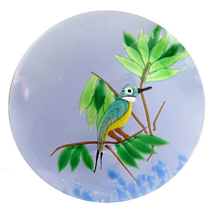 Farfalla Paperweight Caithness Glass Kingfisher CA 241
