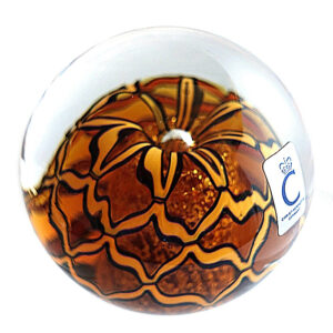 Farfalla Paperweight Christinenhuette Gold Gold Gold CH 221