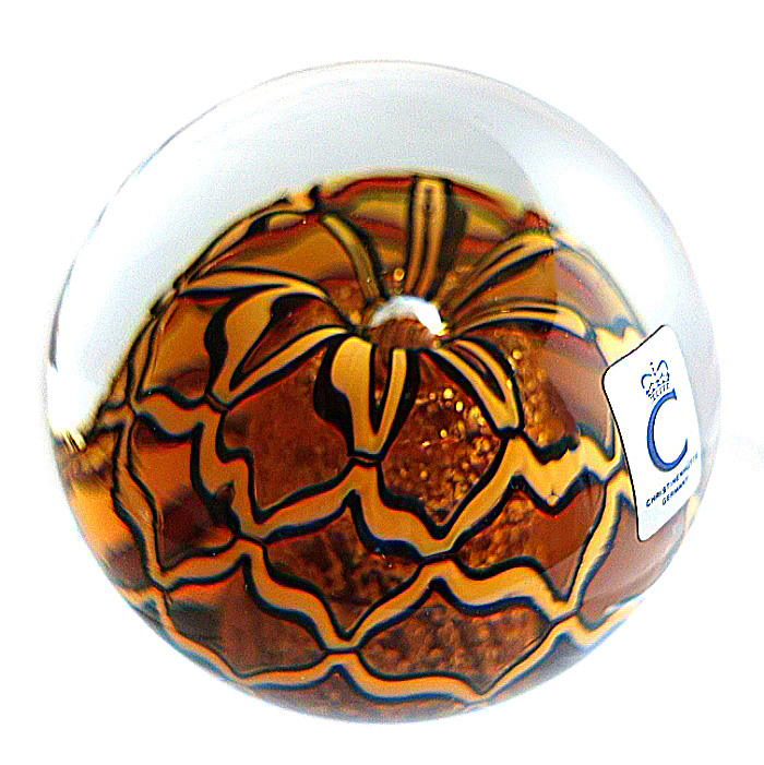 Farfalla Paperweight Christinenhuette Gold Gold Gold CH 221