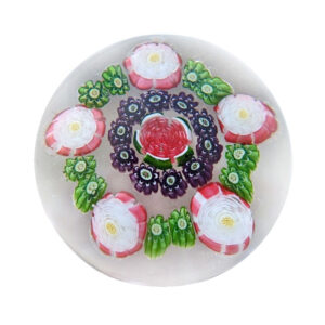Farfalla Paperweight Clichy Konzentrisches Millefiori Miniatur 1050 CL