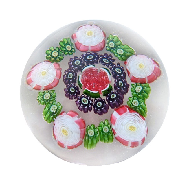 Farfalla Paperweight Clichy Konzentrisches Millefiori Miniatur 1050 CL