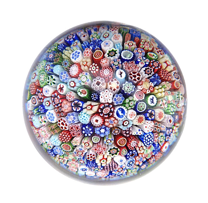 Farfalla Paperweight Close Millefiori datiert 1847 1074 BC