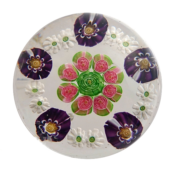 Farfalla Paperweight Concentric Millefiori 506 CL