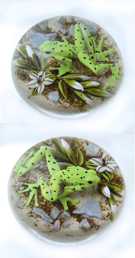 Farfalla Paperweight D Onofrio Jim Hellgruener Frosch DO 157