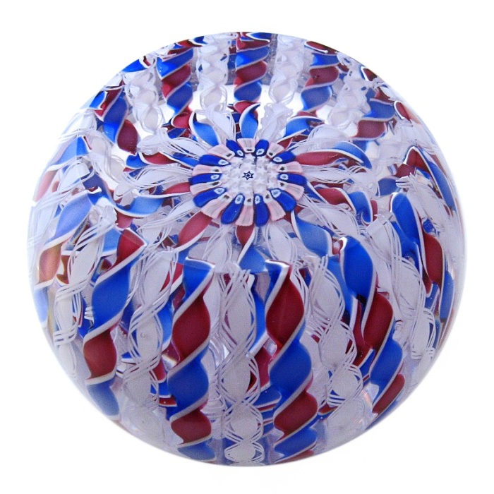 Farfalla Paperweight Deacons John Doppeltes Crown Weight JD 1406