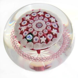 Farfalla Paperweight Deacons John Magnum Millefiori Pilz JD 1402