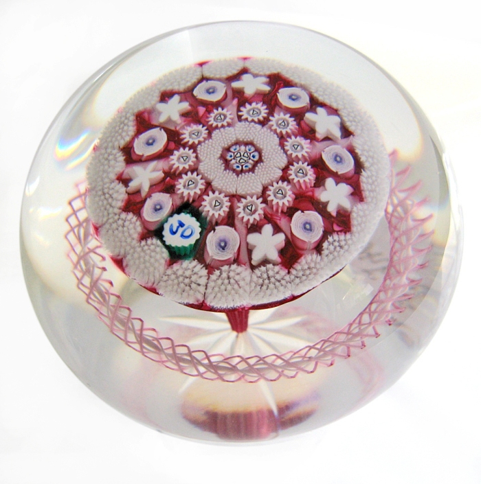 Farfalla Paperweight Deacons John Magnum Millefiori Pilz JD 1402