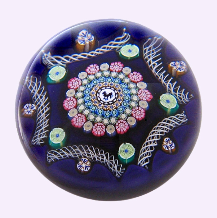 Farfalla Paperweight Deacons John Patterned Millefiori JD 1304