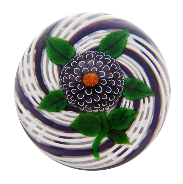 Farfalla Paperweight Deacons John Violette Pompondahlie JD 1424