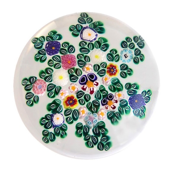 Farfalla Paperweight Ebelhare Drew Millefiori Blumenwiese DE 221