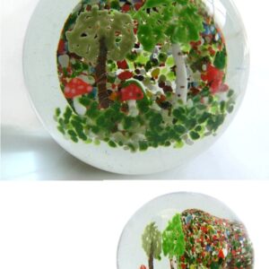 Farfalla Paperweight Fliegenpilze unter Birke BO 135