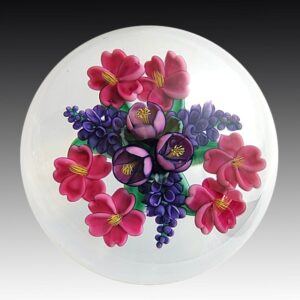 Farfalla Paperweight Grubb Randall Blumenarrangement RG 092
