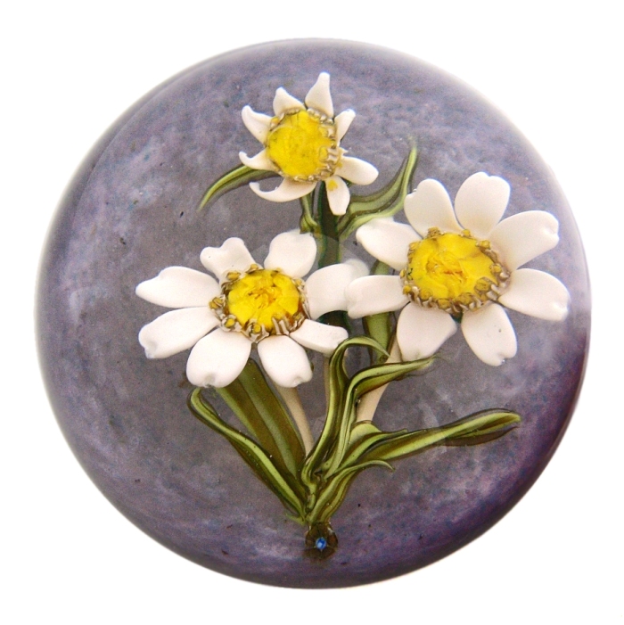 Farfalla Paperweight Hansen Eric Eric s White Daisy EH 1401