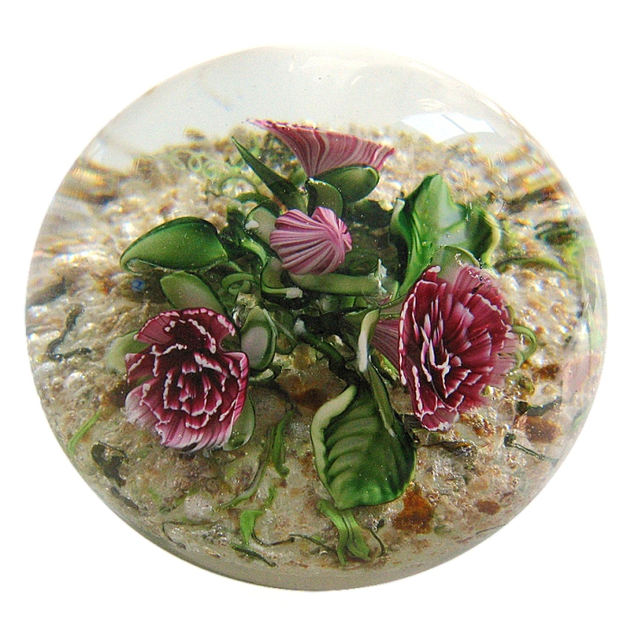 Farfalla Paperweight Hansen Eric Peonia Bouquet EH 1402