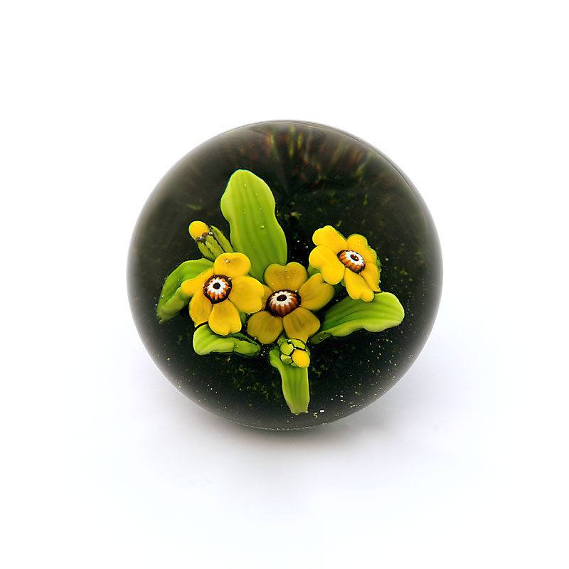 Farfalla Paperweight Holmes Peter Selkirk Glass Primrose PH 003