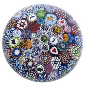 Farfalla Paperweight Hunter Mike Twists Glass Buntes Millefiori Silhouetten Canes II TW 1802