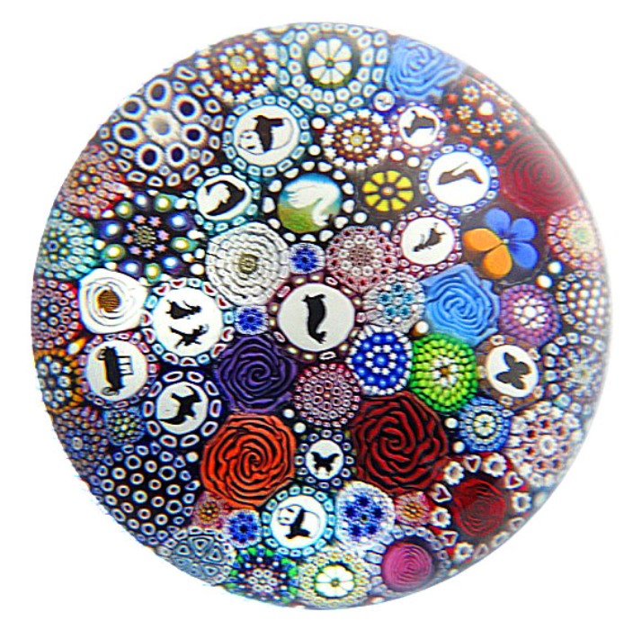 Farfalla Paperweight Hunter Mike Twists Glass Buntes Millefiori Silhouetten Canes TW 2303 1