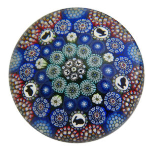 Farfalla Paperweight Hunter Mike Twists Glass Concentric Millefiori Haeschen TW 149