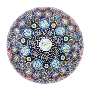 Farfalla Paperweight Hunter Mike Twists Glass Konzentrisches Millefiori Allison TW 2102