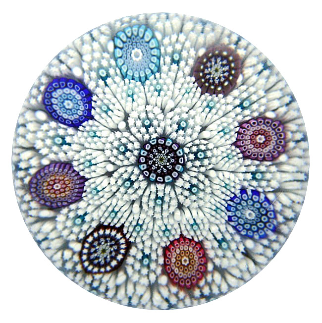 Farfalla Paperweight Hunter Mike Twists Glass Konzentrisches Millefiori TW 2025