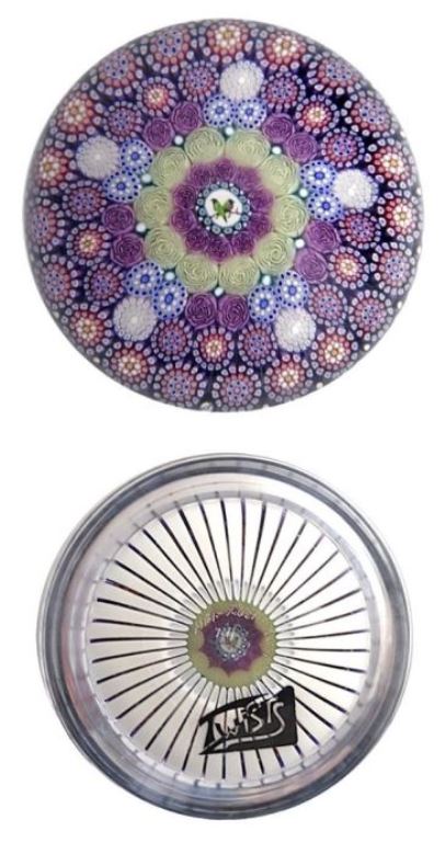 Farfalla Paperweight Hunter Mike Twists Glass Lovebirds III TW 2203