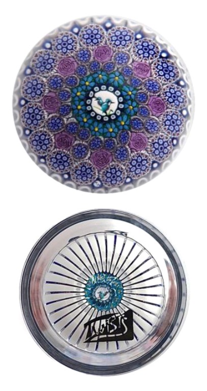 Farfalla Paperweight Hunter Mike Twists Glass Lovebirds II TW 2202