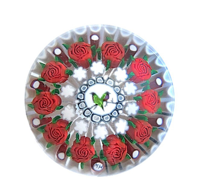 Farfalla Paperweight Hunter Mike Twists Glass Lovebirds Miniatur TW 2105