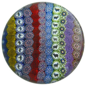 Farfalla Paperweight Hunter Mike Twists Glass Magnum Patterend Millefiori TW 145