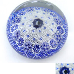 Farfalla Paperweight Hunter Mike Twists Glass Millefiori mit Mondsichel TW 002