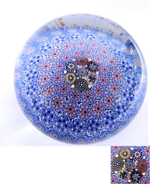 Farfalla Paperweight Hunter Mike Twists Glass Millefiori verborgene Herzen TW 001