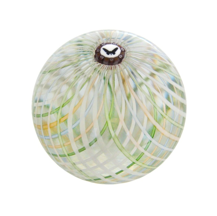 Farfalla Paperweight Hunter Mike Twists Glass Miniatur Latticinio Swirl Schmetterling TW 143