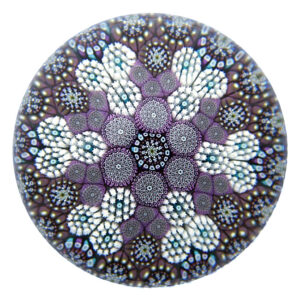 Farfalla Paperweight Hunter Mike Twists Glass Patterned Millefiori TW 2028