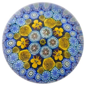 Farfalla Paperweight Hunter Mike Twists Glass Stiefmuetterchen TW 1906