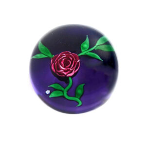 Farfalla Paperweight Jay Glass John Deacons Allan Scott A Thousand Petal Rose JaG 079