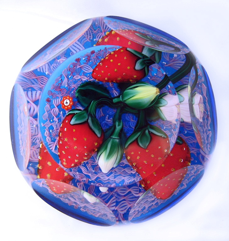 Farfalla Paperweight Kontes James Erdbeeren JK 801