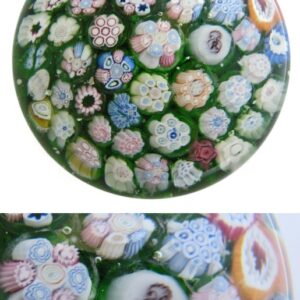 Farfalla Paperweight Konzentrisches Millefiori signiert 0996 RI