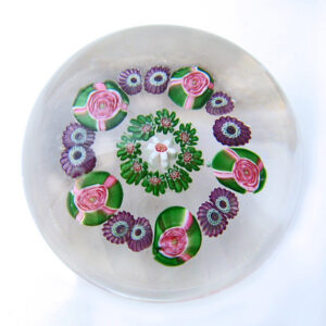Farfalla Paperweight Konzentrisches Millefiori 0909 CL