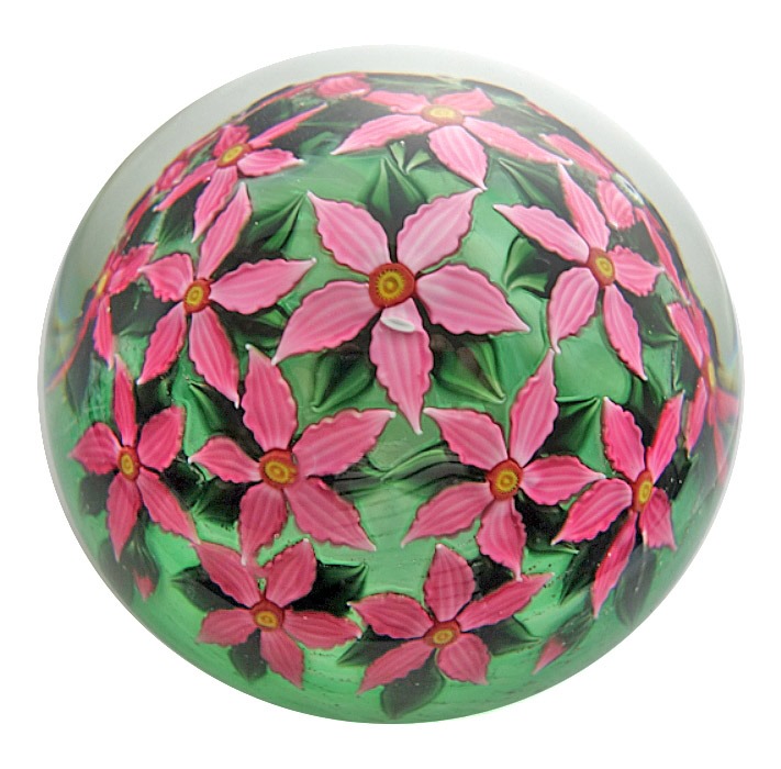 Farfalla Paperweight Loesel Richard Flowers around RL 2101