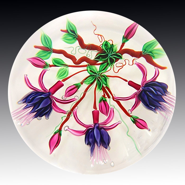 Farfalla Paperweight Loesel Richard Fuchsie RL 2208