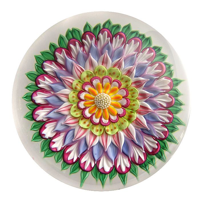 Farfalla Paperweight Loesel Richard Mandala lila RL 2201