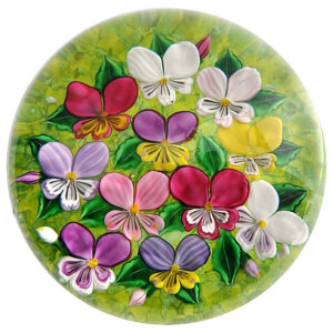 Farfalla Paperweight Loesel Richard Pansy Stiefmuetterchen Pensées RL 2603