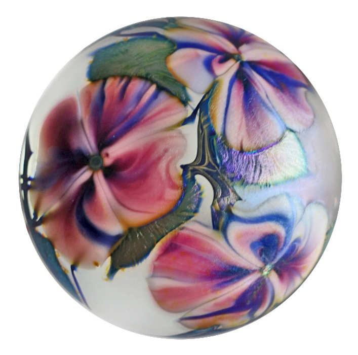 Farfalla Paperweight Lotton David Clematis Leaf Vines 007 Dv