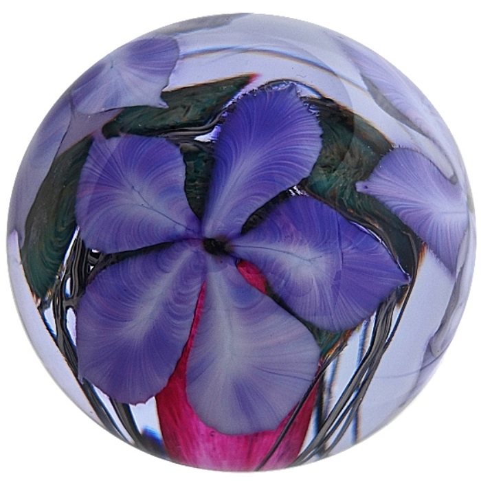 Farfalla Paperweight Lotton David Lila Clematis 030 Dv