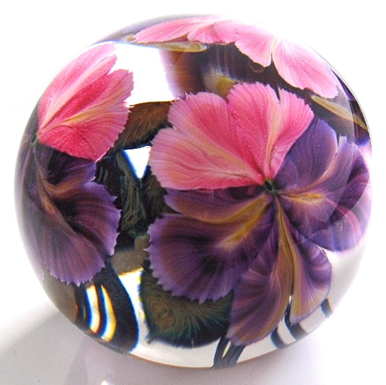 Farfalla Paperweight Lotton David Mehrfarbige Clematis 185 2 Dv