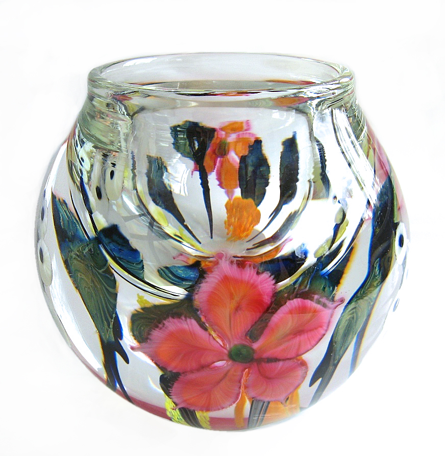 Farfalla Paperweight Lotton David Vase Clematis I 205 Dv