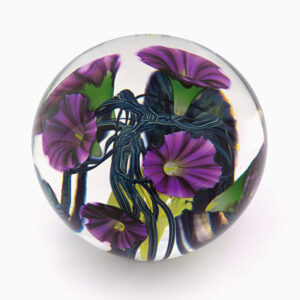 Farfalla Paperweight Lotton Jeremiah Purple Morning Glory 181 Je