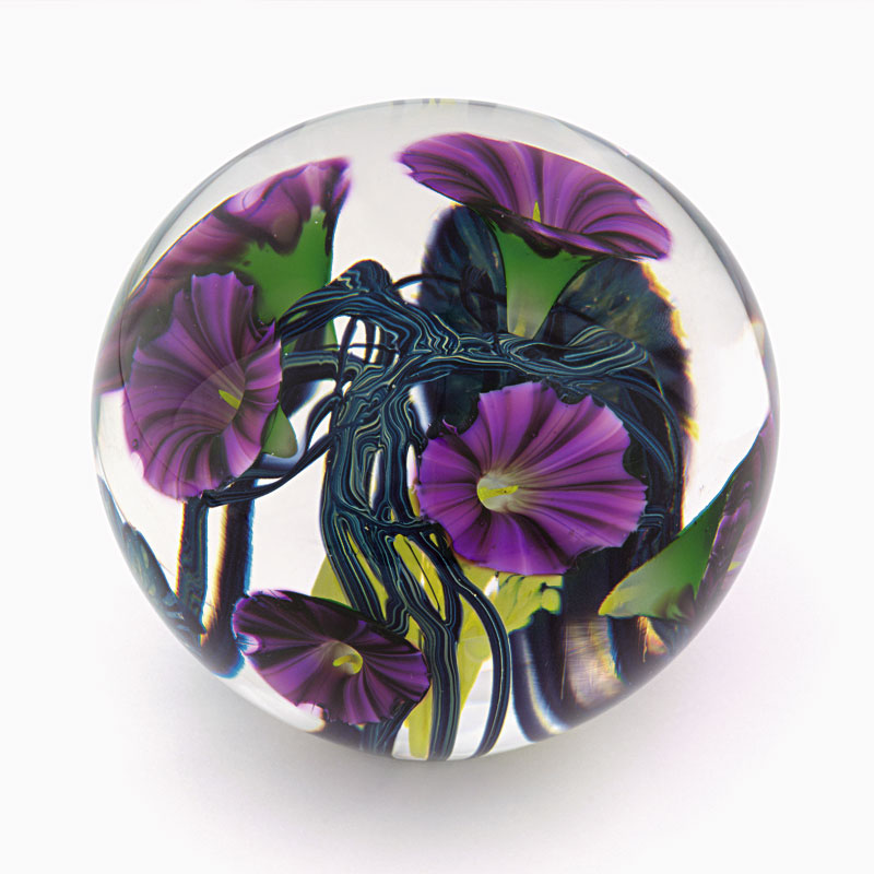 Farfalla Paperweight Lotton Jeremiah Purple Morning Glory 181 Je