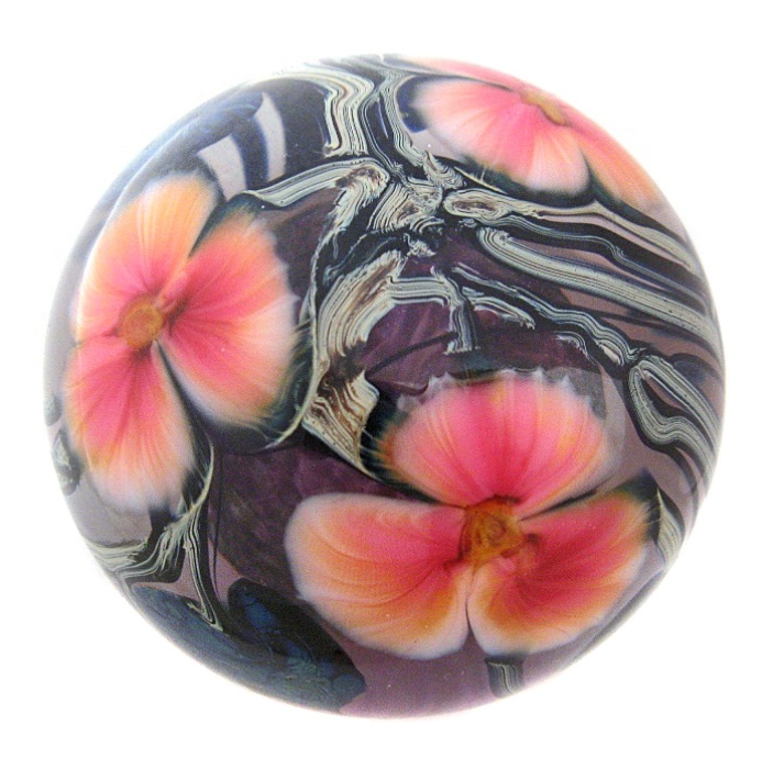 Farfalla Paperweight Lotton Joshua Flowers with Leaves Vines 188 Jo